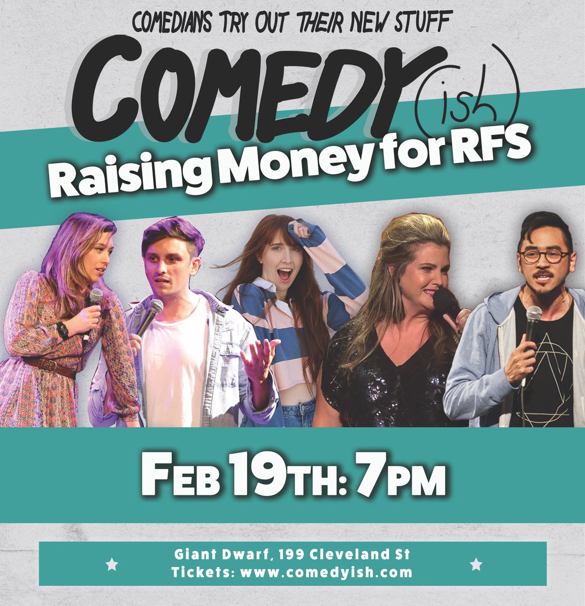 TONIGHT!

<a href="/nikki_britton/">Nikki Britton</a>
<a href="/samtaunton/">sam taunton</a>
B****** ***** (Secret UK Guest)
L**** **** (Secret UK Guest)
<a href="/laurenybonner/">Lauren Bonner</a> 
@rosealicepiper
<a href="/hingers/">michael hing</a> 
And a full Work In Progress from Gen Fricker

comedyish.com for final tickets to our 3rd last show at <a href="/giantdwarf/">Giant Dwarf</a> all for RFS.