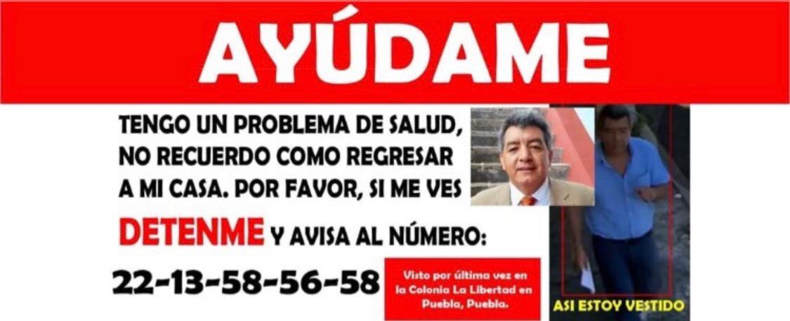 TribunaVigila's tweet photo. #ServicioSocial ayúdanos a localizar a Enrique Saldaña Granda de 53 años de edad #Comparte #Puebla. Detalles 👇 https://t.co/lPM8tvcyYa