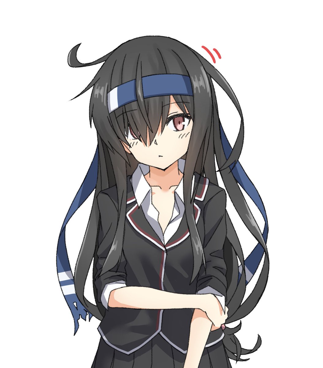 前髪長い子が風や重力の影響で偶発的に目隠れする現象好き 海野のイラスト
