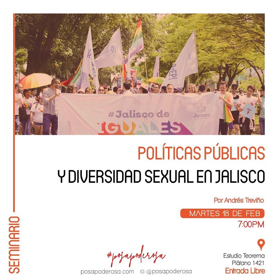 gdlpridefest's tweet photo. Hoy 18 de Febrero nos invitan a la charla "La risa como herramienta de empoderamiento #Queer" y "Políticas públicas y diversidad sexual en #Jalisco".
Estudio teorema (Calle Plátano 1421) #Guadalajara 🌈 ENTRADA LIBRE. Festival #PosaPoderosa. https://t.co/246YkgMfC0