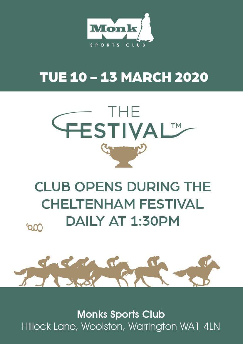 MonkSportsClub's tweet photo. *3 WEEKS TO GO**

WHERE WILL YOU BE FOR THAT FAMOUS CHELTENHAM ROAR??!!

Make Monk Sports your choice for the festival and keep it local!!!

🐎🐎🐎🍻🍻🍻 https://t.co/R1Bv9fy1Iu