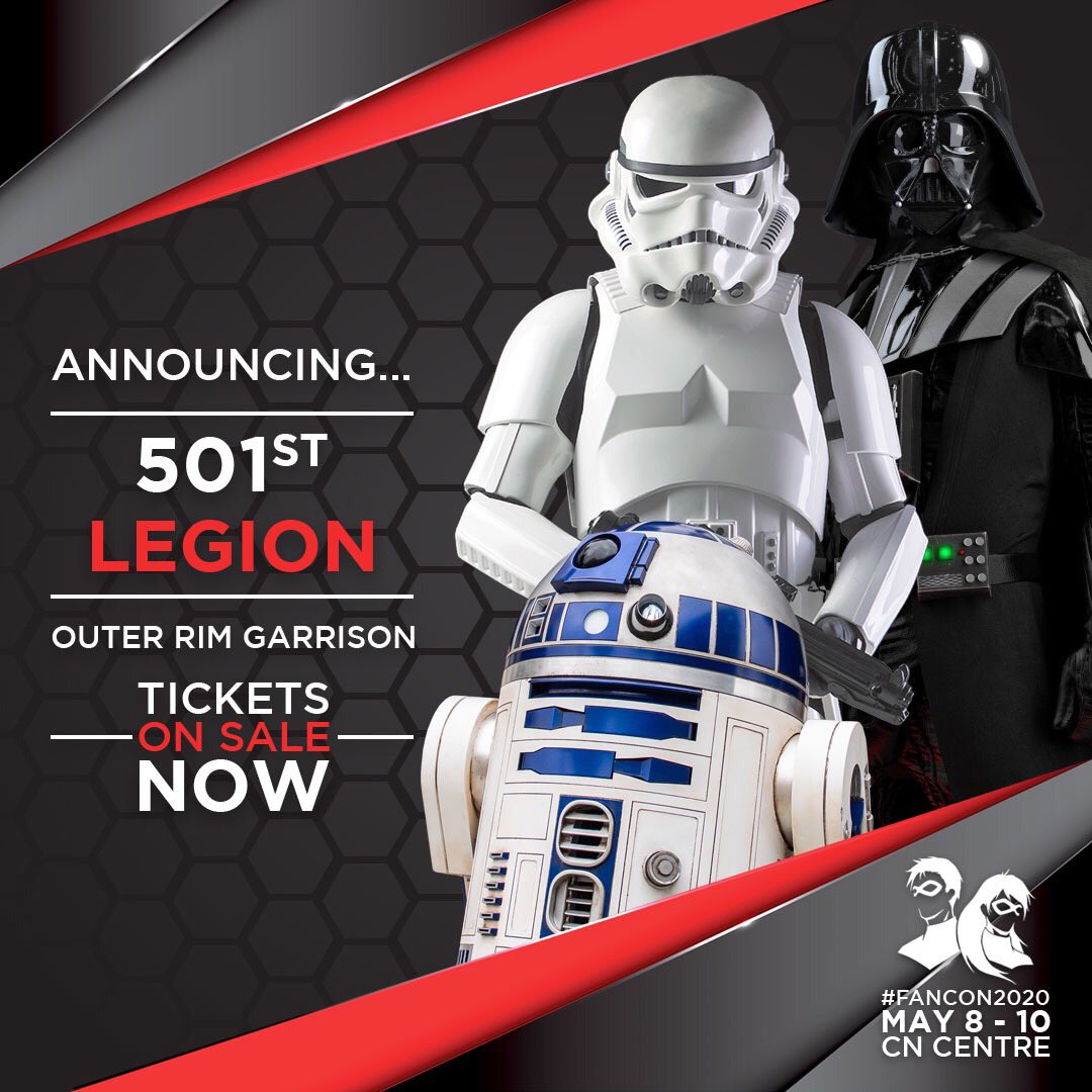 northernfancon's tweet photo. It’s not FanCon without these “bad guys doing good”. Announcing the return of @Outerrim501st to #FanCon2020 We don’t need to see their identification! Tickets are on sale now to Northern FanCon at https://t.co/qj65KXOzcD
#NorthernFanCon #FanCon2020 #501Legion #OuterRimGarrison https://t.co/VMSuvehTcq