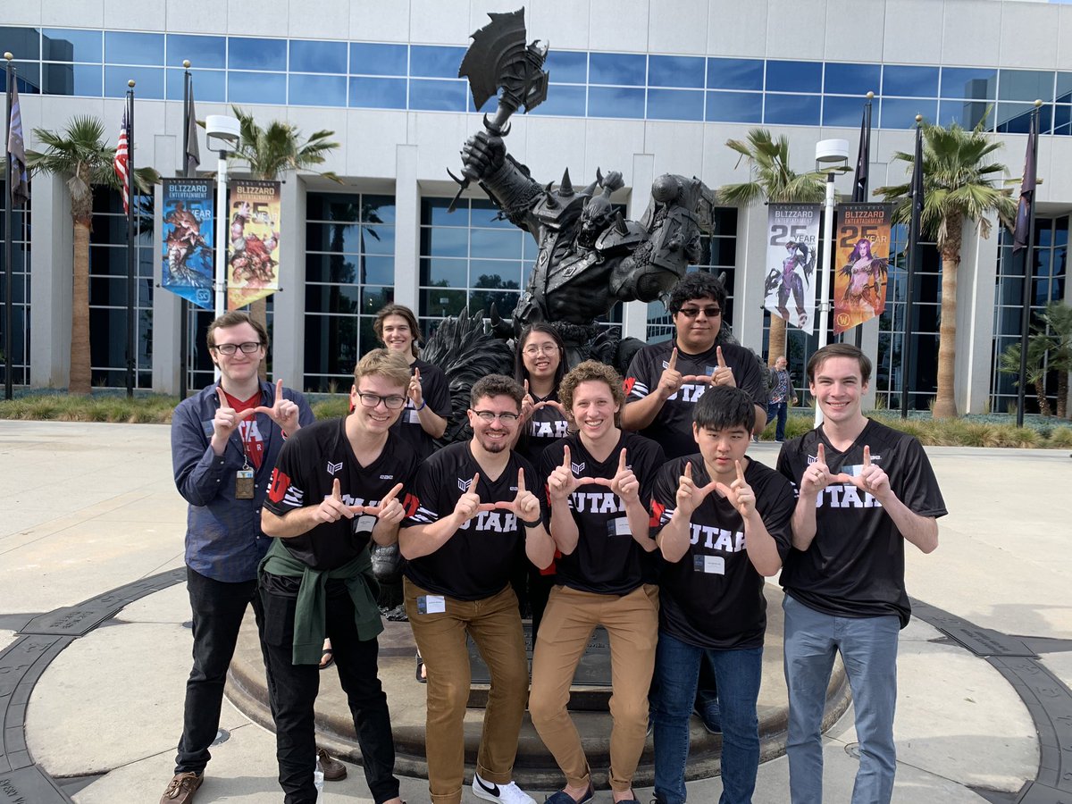 UUtah_Esports's tweet photo. Little Tour of @Blizzard_Ent before @UUtah Overwatch plays in the Overwatch Varsity Invitational Finals #GoUtes https://t.co/8IPUfWxl0A