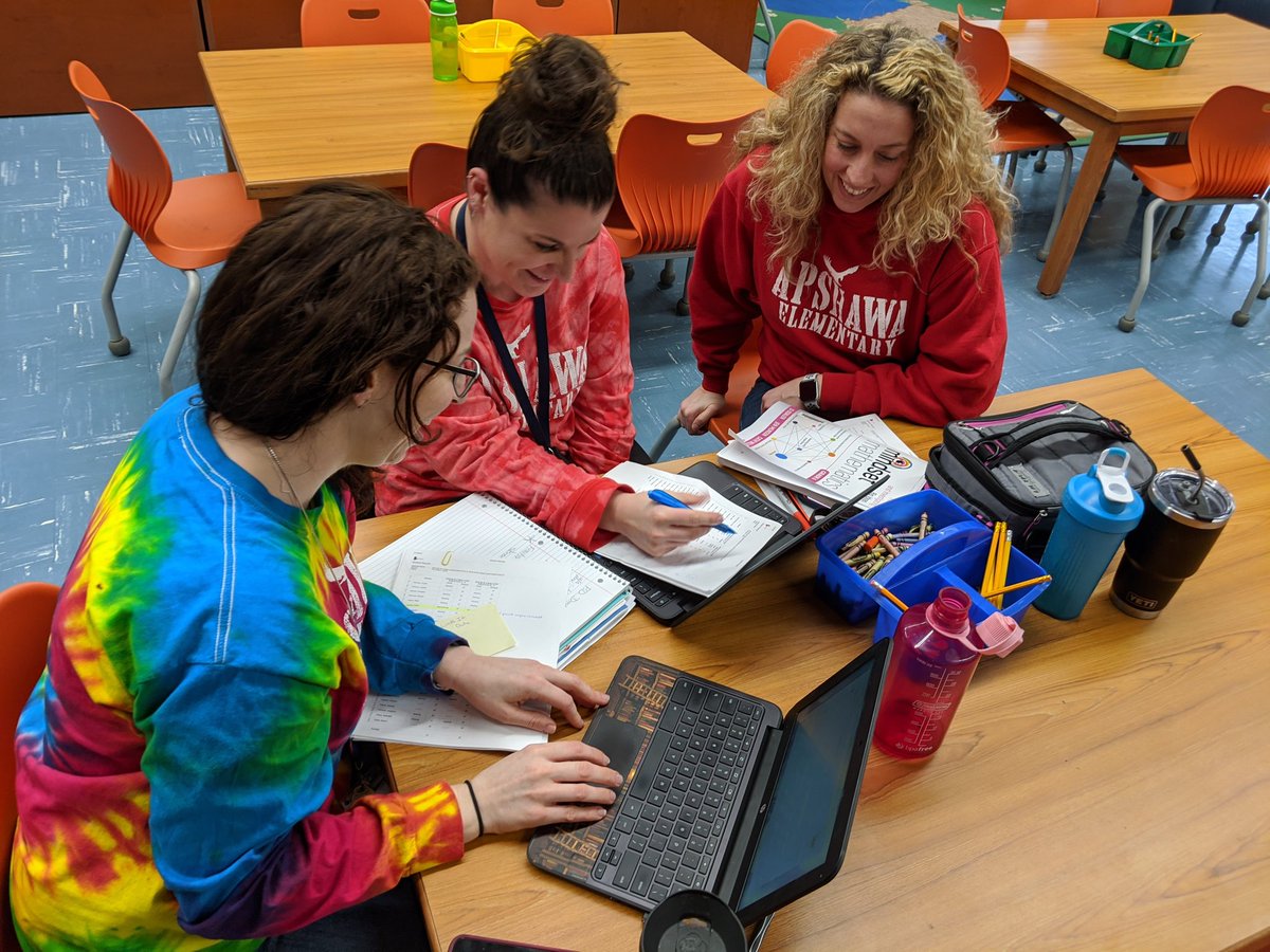 EScillieri's tweet photo. Apshawa teachers analyzing data and preparing lessons to address student needs #WMHometownPride https://t.co/jfdbpmxiVo