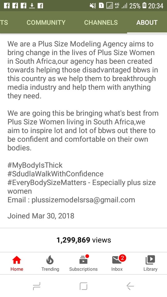 Clemy_Media's tweet photo. I am the founder of an agency created for Plus Size Women in South Africa @PlusSize_MRSA this is our YouTube Channel that has reached 1.2M views with 4 620 subscribers
My content it's about Plus Size Women in South Africa.
#PlusSizeModelsRSA
#PlusSizeWomenSouthAfrica https://t.co/bHU4axVfI0