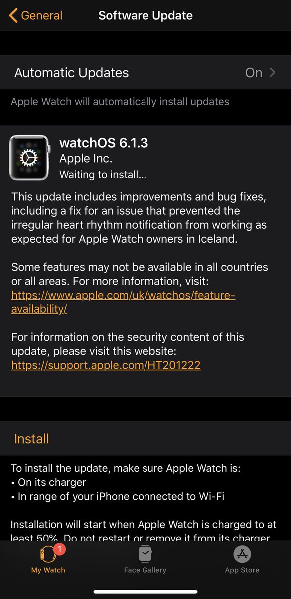 RobertEVoicu's tweet image. #watchOS6.1.3 available for download...