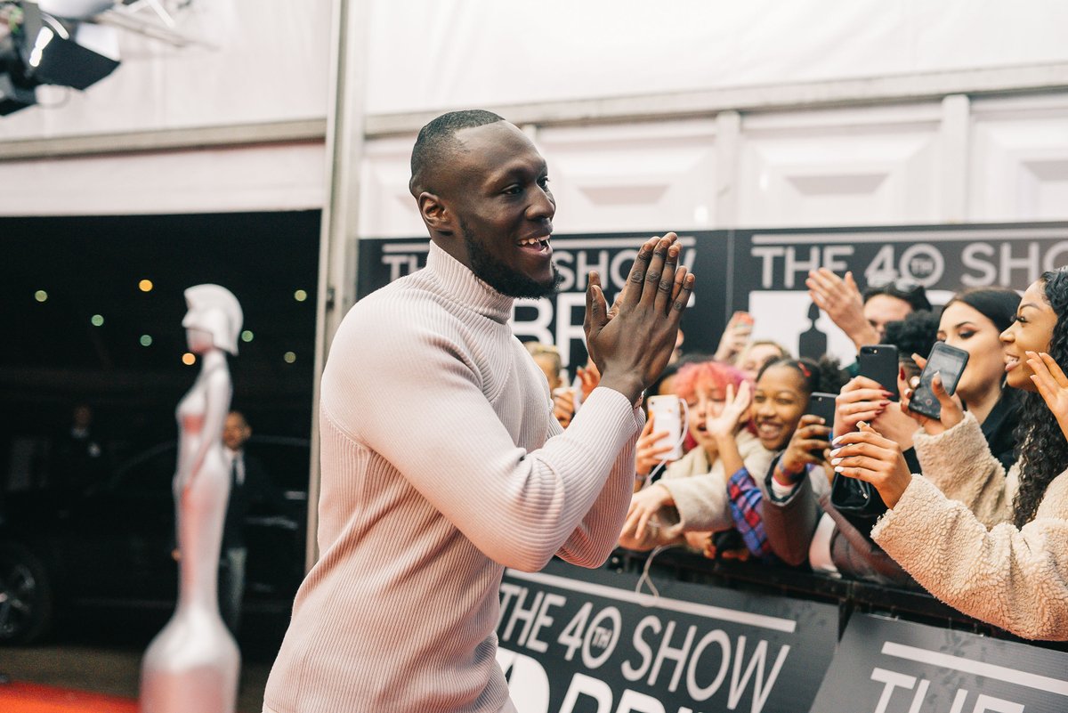 MastercardUK's tweet photo. The king of grime, @stormzy is @BRITs #BRITs 👑 https://t.co/ogPxUacSAJ