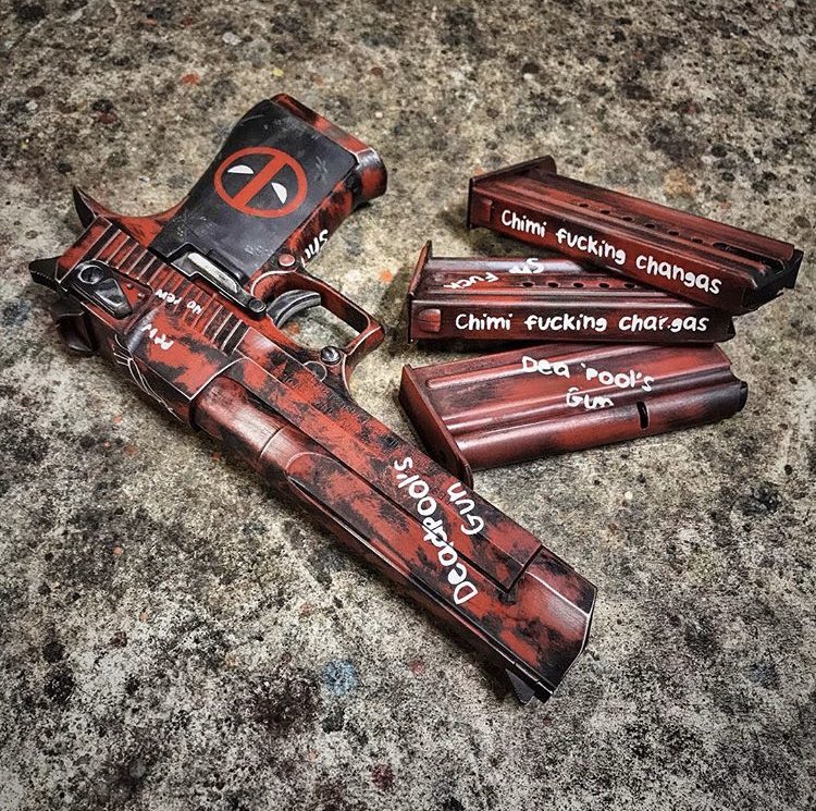 customs_savage's tweet photo. “Ok guys...I only have 12 bullets so you guys will have to share” #deadpool #deadpooledit  #deserteagle @savage__customs__  #gun #guns #pistol #revolver #ar15 #stippling #gunsofinstagram #gunsdaily #beasavage #cerakote #cerakotethatshit #savagecustoms https://t.co/7P9d0Qu0km https://t.co/BXCSwH6725