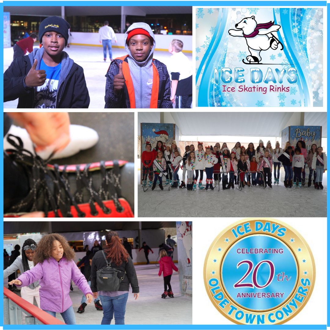 ICEDAYS's tweet photo. Looking for something cool to do this week? ICE DAYS IT IS! Join us for fun times ice skating in Olde Town Conyers. Today through Thursday we are open 1 pm - 9 pm. Friday 1 pm - 10 pm. Saturday, Feb 22nd, 11 am - 10 pm with our DJ playing some special music from 6 pm - 10 pm. https://t.co/lfqJOeekCJ