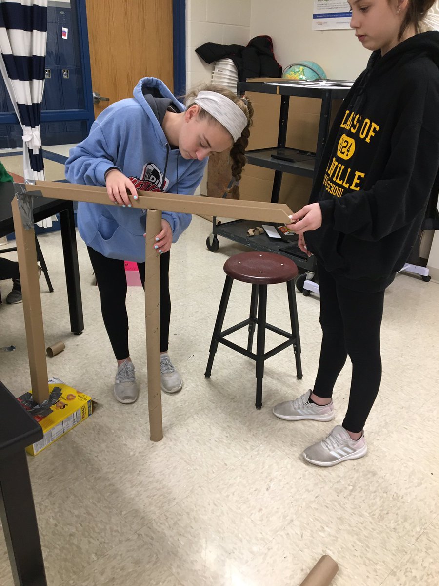 RoosPCMS's tweet photo. First building day for Rube’s! The kids are as excited as me! #handsonlearning #simplemachines #energytransformations @BernardMiddle https://t.co/JVGqRyxZWd