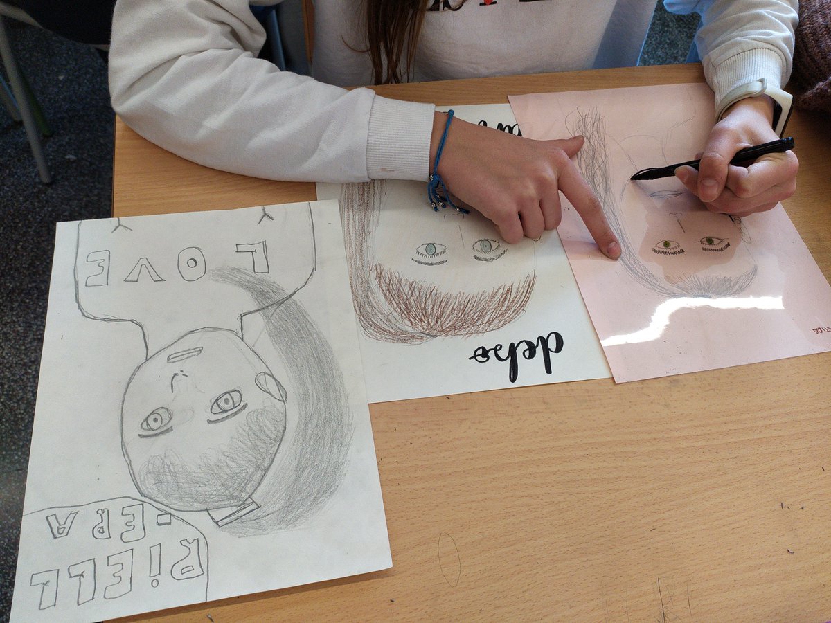 joventutdiba's tweet photo. Avui hem treballat en el taller M'accepto #howARTyou? a 
@InsMatadepera #retratsexpres inspirant-nos en Alice Mizrachi. Hem elaborat el nostre #autoretrat a partir de les mirades dels altres👩‍💻Bona feina‼️ 🤩👏 #tolerancia als #errors #autoestima #fem_tec https://t.co/ckFbMDwsJV https://t.co/VjRJVJh4vq