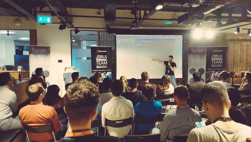 LeedsKotlin's tweet image. Lighting talk no 2, @jmillner_ describes how to get all of your kotlin code to run natively, not just android or the JVM.
#KotlinNative