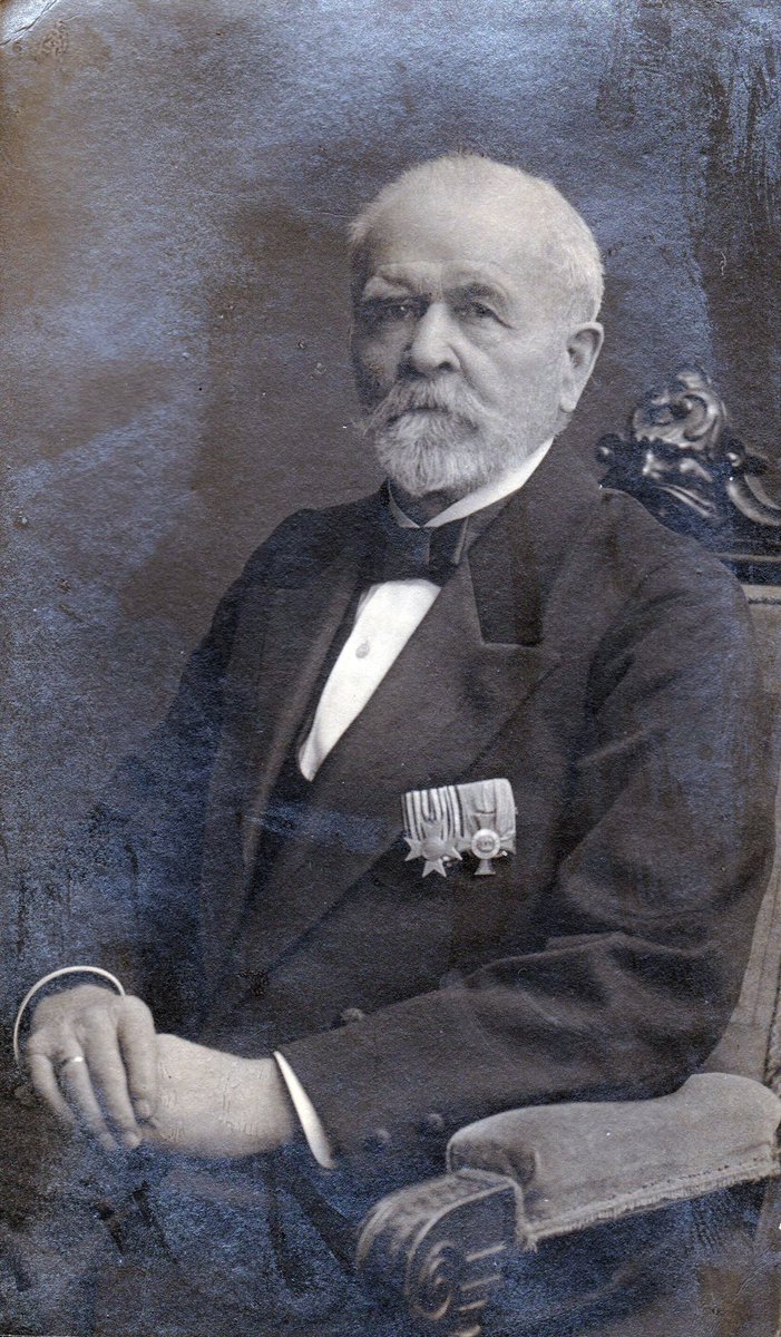 Looking for medal experts: This is my great great grandfather Otto Merkisch (1851-1937). I think he's decorated with the Merit Cross for War Aid &amp; the Prussian Order of the Crown (III. class). Anyone that knows a thing or two about medals? Help is needed, thanks! #uromaskrieg