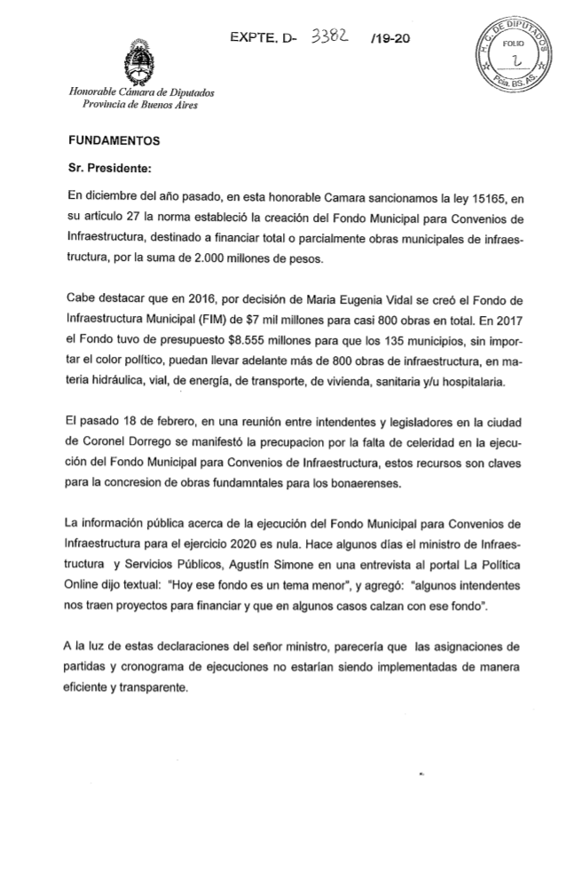 RosioAntinori's tweet photo. @DiputadosJxCPBA @Kicillofok @mariuvidal Lee el texto completo del Pedido de Informes, ingresado hoy en @HCDiputadosBA https://t.co/3C7e7y1Z4L
