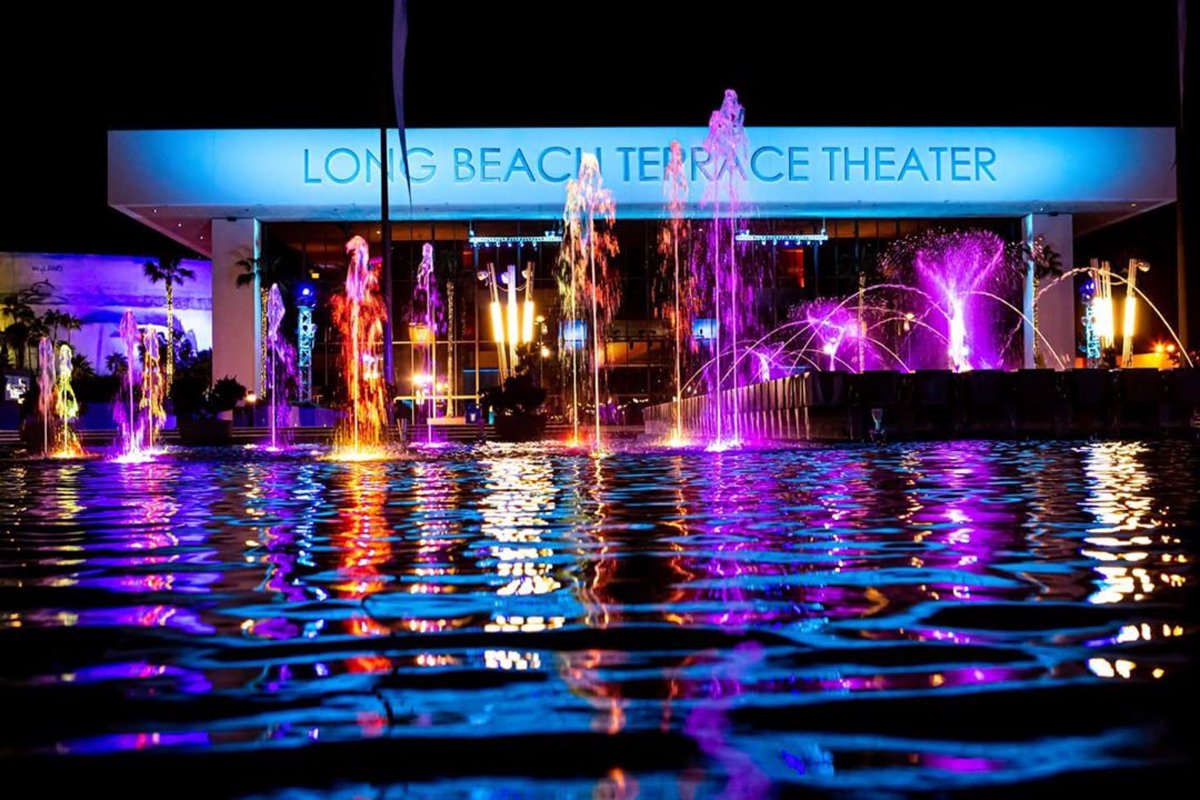 longbeachcec's tweet photo. Thanks Andrew for this beautiful photo of the Terrace Theater Plaza & Fountains at night! 💜💛💜💛💜💛 #LBConventionCtr #Repost
📸: @ficksterphoto https://t.co/5uPqoFvOvH