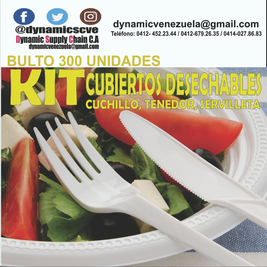 dynamicscve's tweet photo. Kit de cubiertos Desechables. Caja 300 unidades. https://t.co/g7c17H7jRk