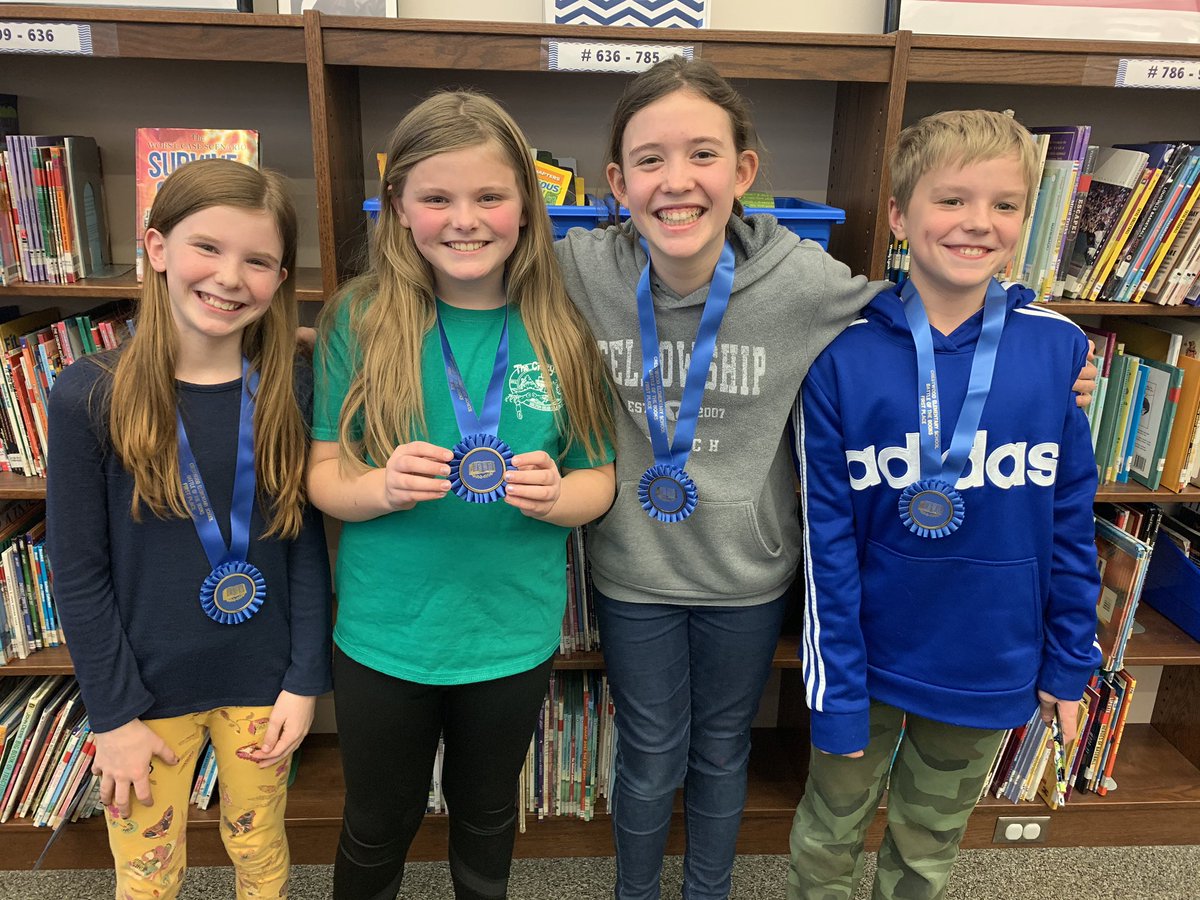 klathurman's tweet photo. Congrats to our 5th grade Battle of the Books School winners! #TeamBookworm #TeamOldham #TeachCES #CrestwoodReads https://t.co/dkXRVaBsMB