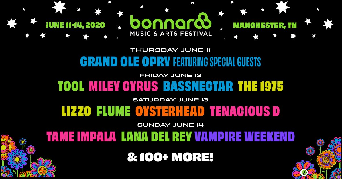 WMTS wants to send you and a friend to Bonnaroo 2020! Tune into our drive time shows the rest of the week for your chance to win 2 GA passes and a car camping pass to see <a href="/Tool/">TOOL effing TOOL</a>, <a href="/lizzo/">LIZZO</a>, <a href="/tameimpala/">Tame Impala</a>, <a href="/MileyCyrus/">Miley Cyrus</a>, , &amp; <a href="/vampireweekend/">Vampire Weekend</a>. Tickets Available at bonnaroo.com