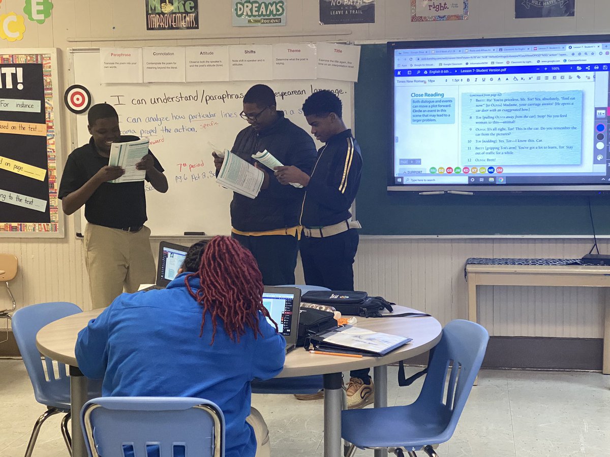 rgmansfield's tweet photo. Students enjoyed acting out part of a play to introduce our lesson on analyzing dialogues. @CurriculumAssoc @TCBOE https://t.co/RYPcBsKlmQ