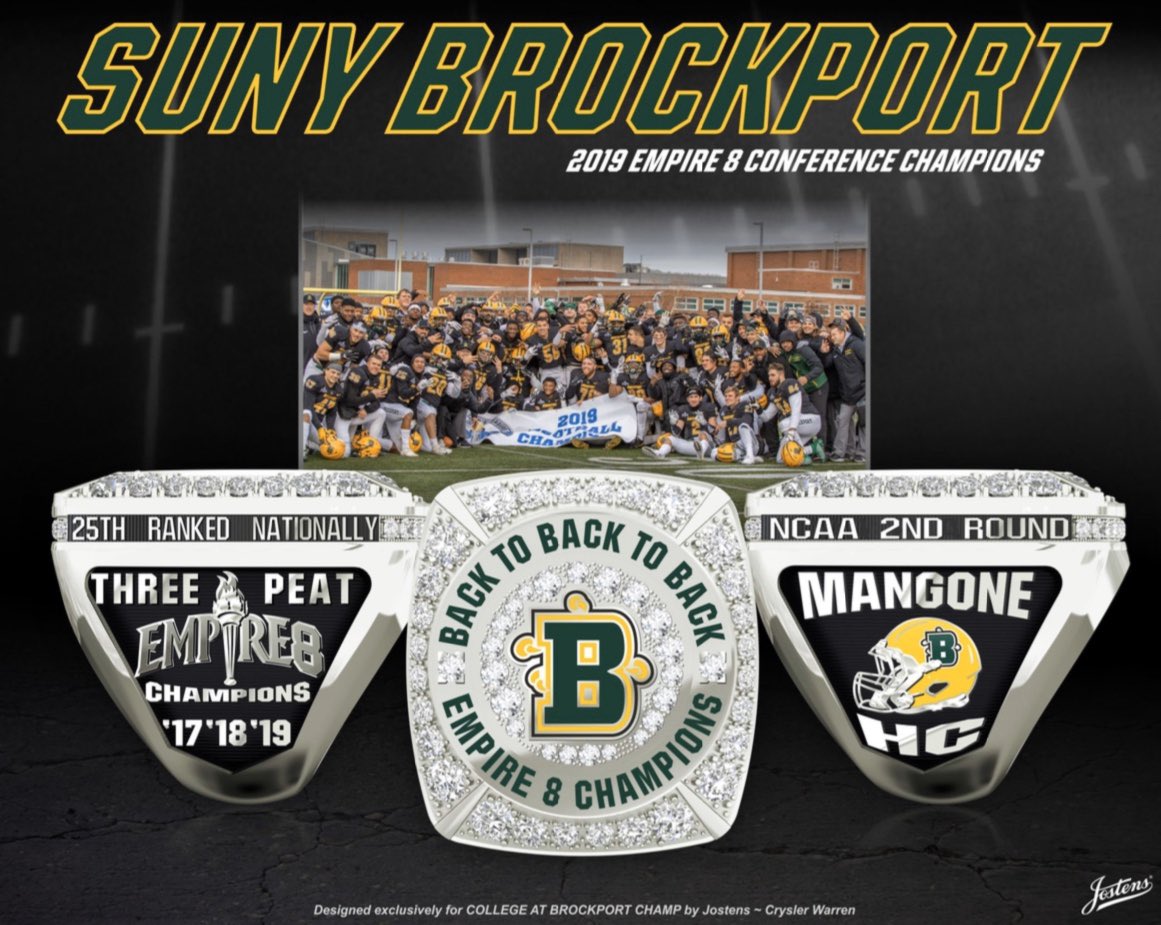 BPort_Football's tweet photo. 💍💍💍
#UndefeatedEffort  
#BrockportFootball https://t.co/PDndB2e8O6