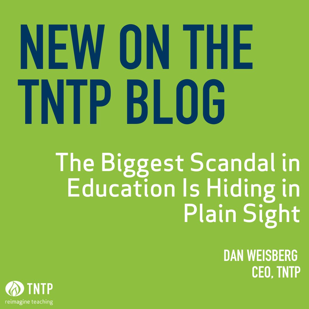 TNTP's tweet image. Report card grades are often deeply misleading, offering families false confidence that their children are well-prepared for their futures when they’re not. 

READ MORE of Dan's latest piece on the blog now: ow.ly/WtRx50ypHH5

#MYTNTP #TNTPReads #DansDesk #EdPolicy