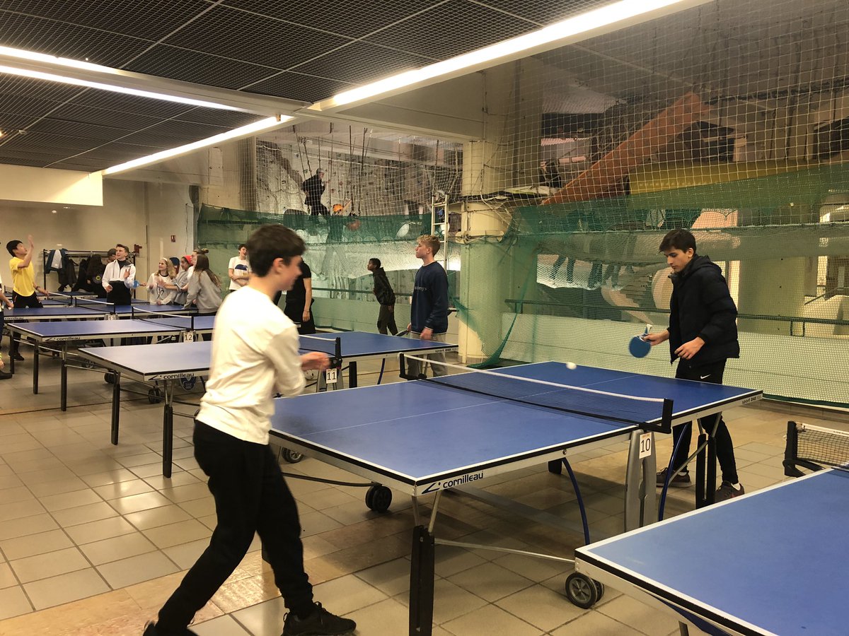MissLGCole's tweet photo. Some smashing games of table tennis at the sports centre tonight @LatymerUpper #skitrip2020 https://t.co/aAntotSVO4
