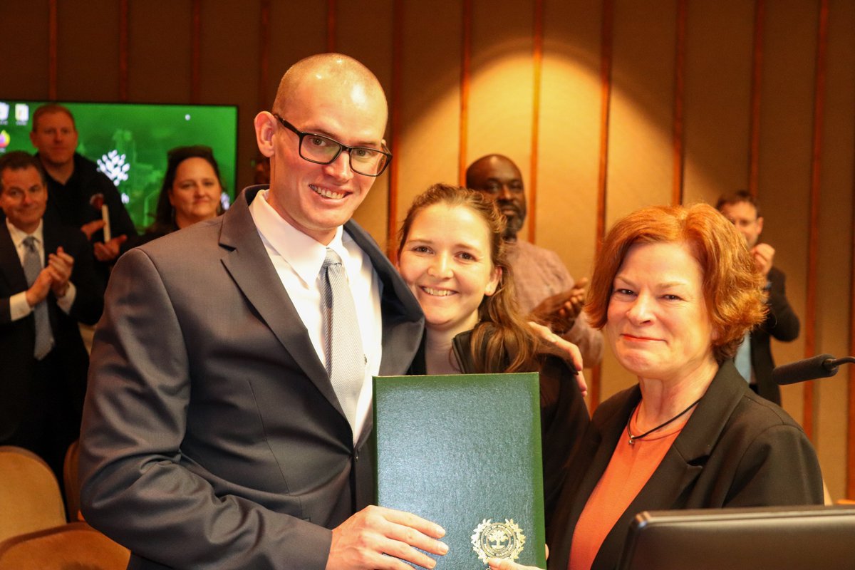 RaleighGov's tweet photo. Feb. 18, 2020, in the City of Raleigh, is Officer Charlie Ainsworth Day! 

Officer Ainsworth was shot on Jan. 9, 2019. He returned to work exactly 1 year later after fighting courageously through surgeries &amp; medical procedures. 

Thank you for your service, Officer Ainsworth! https://t.co/RFBh2zhi80