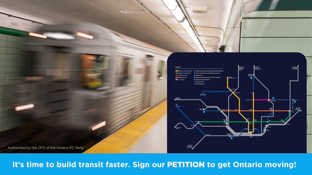 OntarioPCParty's tweet photo. Ontario has waited long enough to get these transit lines built and get people moving. Sign our petition if you agree we need shovels in the ground on transit now.
https://t.co/D3urdLtcG9 https://t.co/C7hTPeCKSI