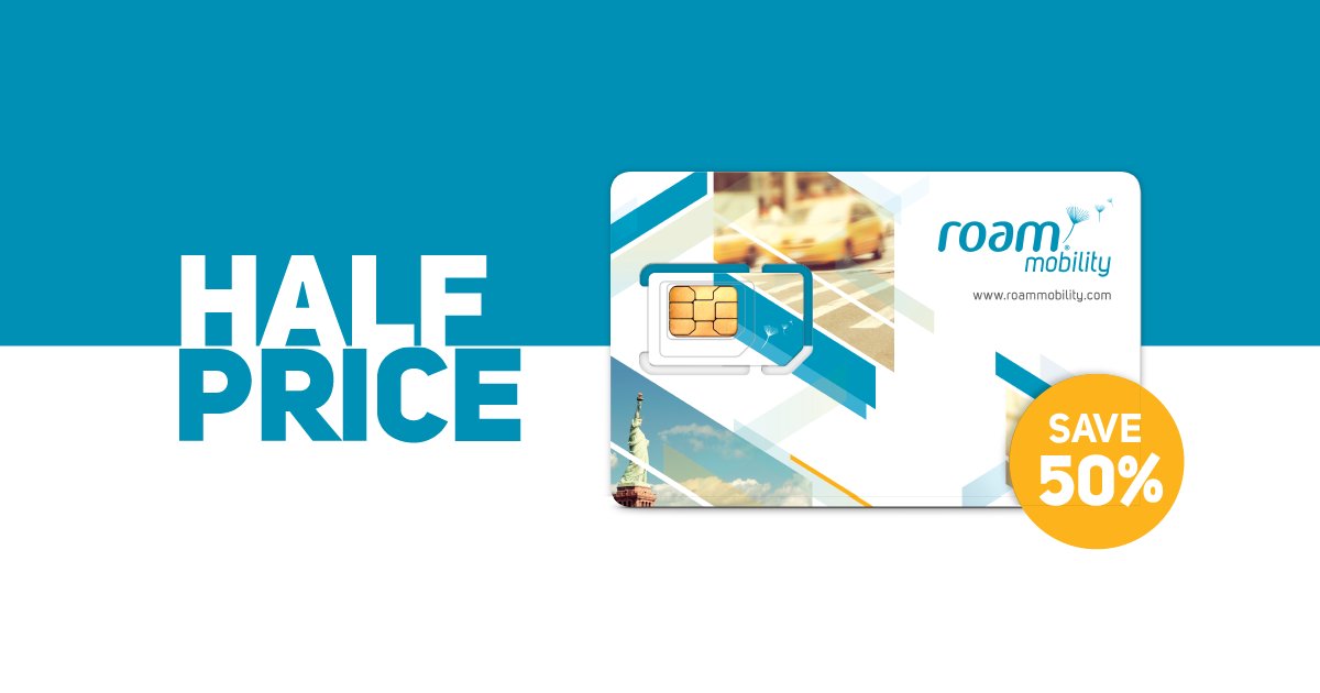 Spring savings are here! 
Get 50% off our SIM cards for unlimited roaming in the USA, plus free shipping 😎 bit.ly/2w4sdPR