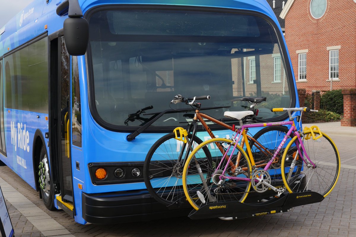 MyRideRockHill's tweet photo. If you’ve used the My Ride bike racks, we want to know how much you LOVED it.
You can rack your bike, hop on the bus, head to one of the City’s beautiful parks, & enjoy the ride (both of them).
Don’t forget to tag us when sharing your experience! #myrideishere #myride https://t.co/DwNlNC4uHe