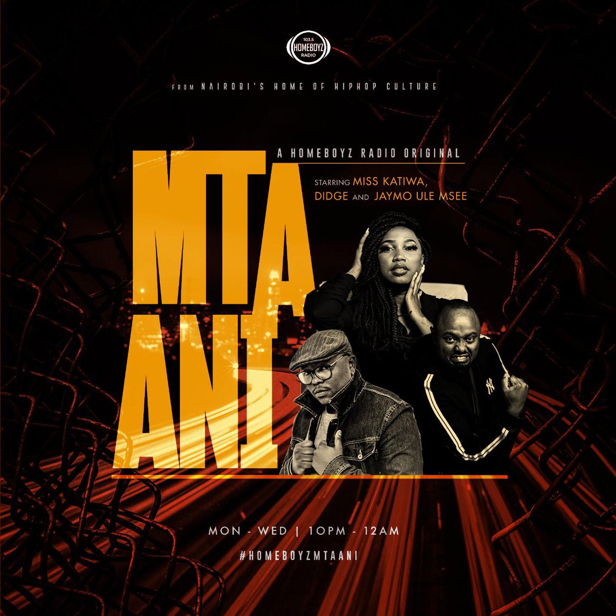 HomeboyzRadio's tweet photo. Mbogi ya #Mtaani inasemaje leo? @misskatiwa @JaymoUleMsee @didgethesinger https://t.co/DRofEnXtAU