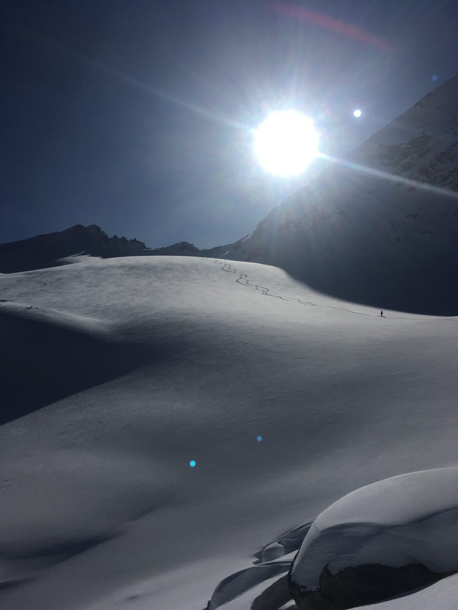 Taking flight and spending air miles on ” Lufthansa". A favorite run in the Dickson Range. 20cm of low-density snow and sunshine yesterday. A classic South Chilcotins Heli Ski Day. #MyTyax