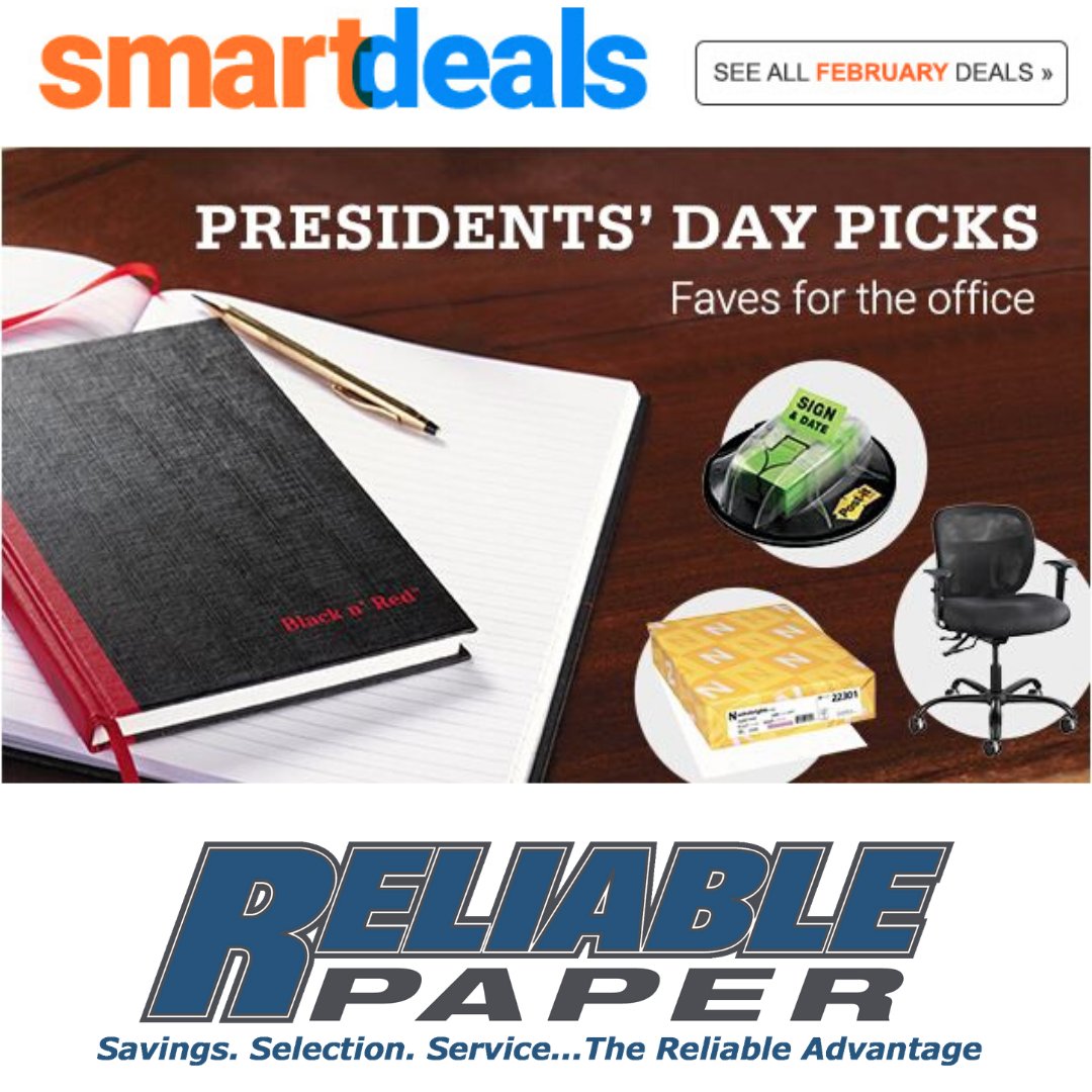 Reliable_Paper's tweet image. February Smart Deals provide instant rebates for our customers!  We'll take care of the rebates while you enjoy the savings!