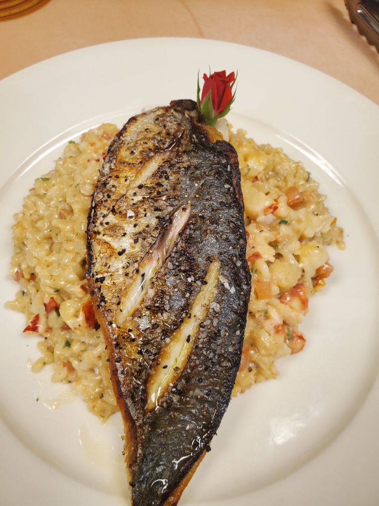 Warning: This photograph of our FRESH Mackerel, pan seared with lobster risotto and lemon oil WILL make you hungry!
Stop by and try this amazing dish today while supplies last. 
#redz #redzrestaurant #freshfish #fishoftheday #mtlaurel #southjerseyfoodie #southjerseyeats #mackerel