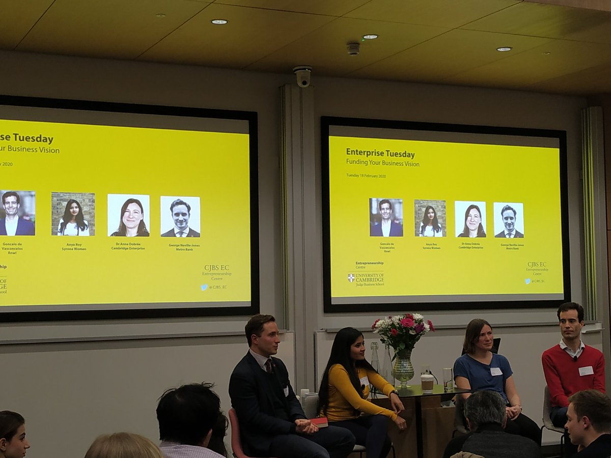 Our Head of Seed Funds <a href="/UCamEnterprise/">Cambridge Enterprise</a> tonight in a fantastic panel at Enterprise Tuesday <a href="/CJBS_EC/">CJBSEntrepreneurship</a>