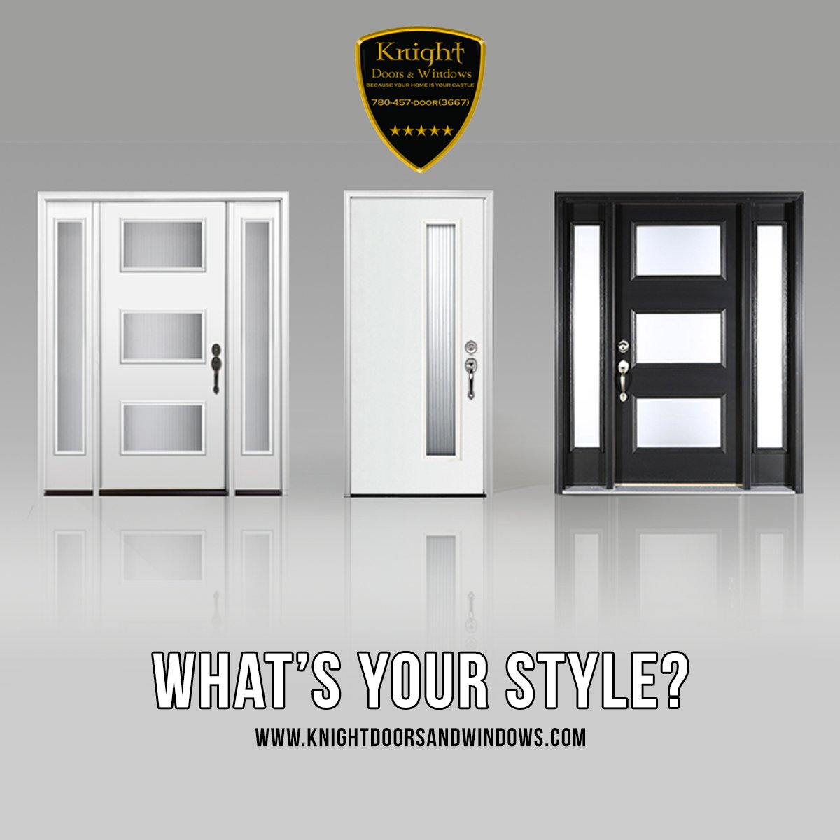 Look no further than Knight Doors and Windows for quality exterior doors in Edmonton. Contact us today to book an appointment and a no cost professional in-home estimate 780-457-3667.