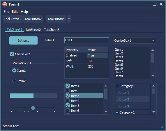 EmbarcaderoTech's tweet photo. Try out the new Lucky Point Windows-style that's perfect for your modern Windows apps. Now available for download. See how it looks here: https://t.co/NIrTkcOhas #VCLStyle https://t.co/HSJXRnczrM