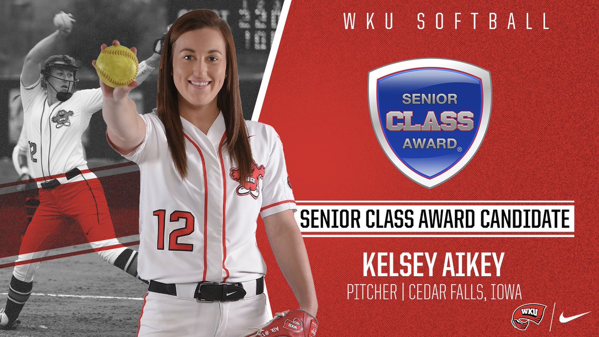 WKUSoftball's tweet photo. Sending a big congratulations to our own Kelsey Aikey who has been named one of 30 Senior CLASS Award candidates in @NCAAsoftball ‼️

#GoTops | 🔝🔛🔝 https://t.co/2hZgp72lK0