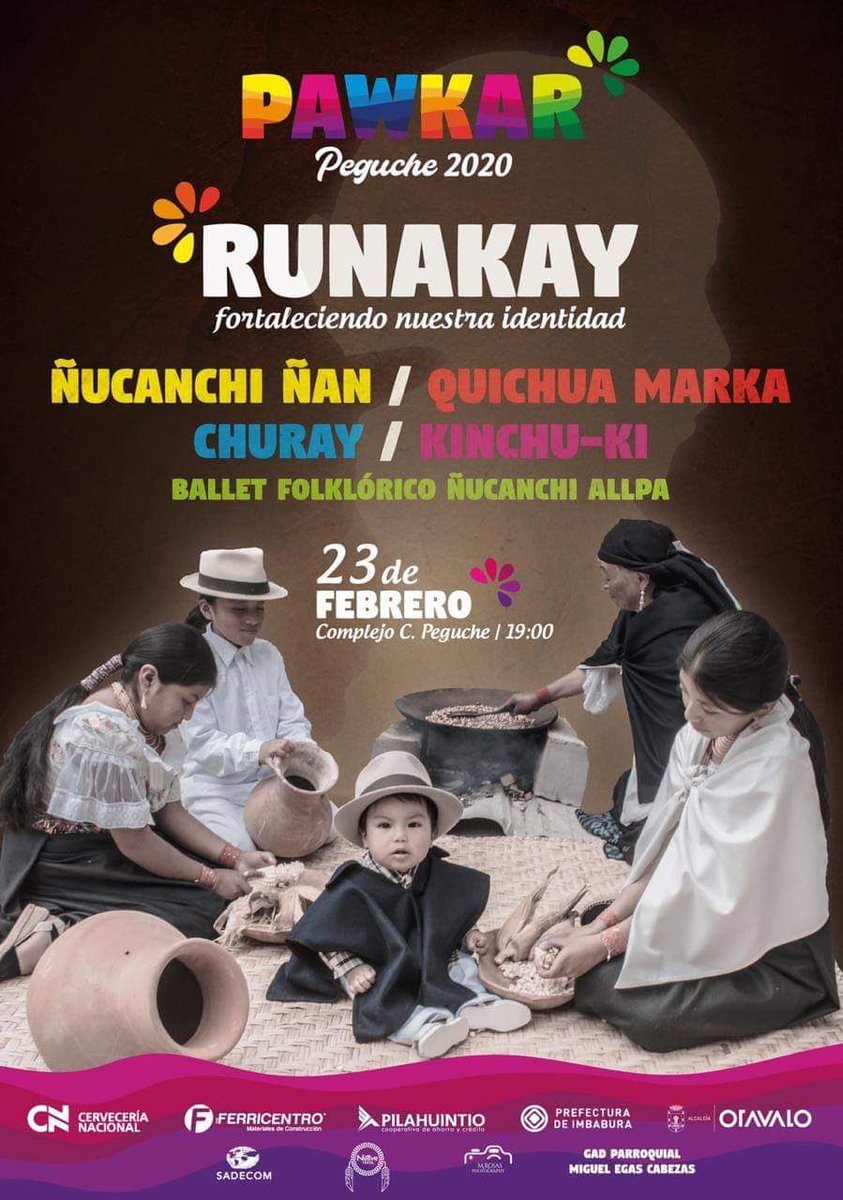 nucanchiallpabf's tweet photo. Nuestra labor en una de las festividades más importantes del mundo andino como es el #PawkarRaymi y más aún en el #RunaKay donde el pueblo kichwa Otavaleño se reinvindica año por año. Gracias al pueblo de Peguche #Otavalo, todos cordialmente invitados este Domingo 23 de Febrero. https://t.co/7Nf9DdTaw4