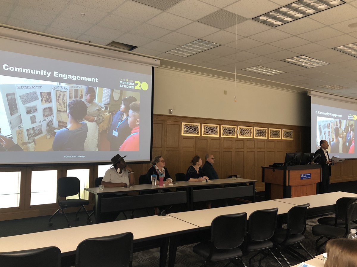 UFMuseumStudies's tweet photo. . @PorchiaMuseM @museumlearner @shineslike @DCGregStevens @HaithamEid discussing Museum Studies Programs in transition #MuseumsChallenge https://t.co/9pHwUyGYhU