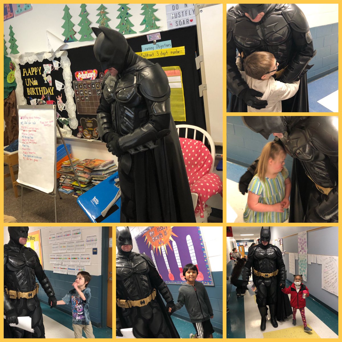 We had an awesome visitor today in our classroom! Na na na BATMAN! He came to talk to us about kindness being our greatest super power! <a href="/HcesG/">HCES Gators</a> <a href="/OnslowSchools/">Onslow County Schools</a> big thank you to <a href="/superheroorg/">nacouncil@student.fullsail.edu</a> for coming! The students really enjoyed it!