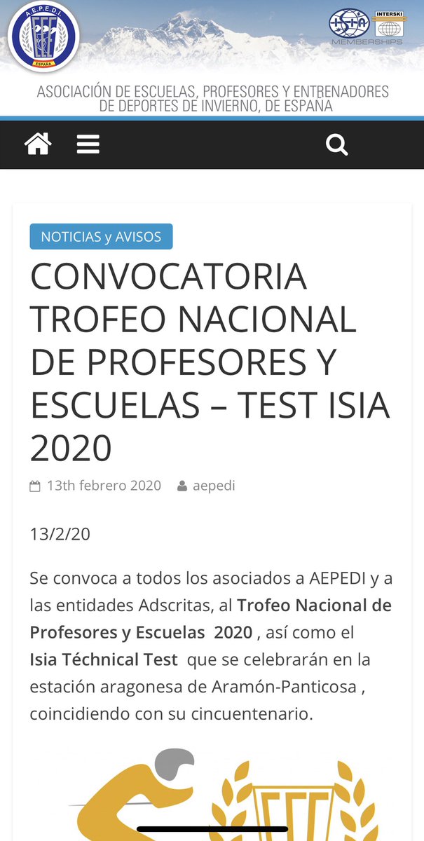 EsquiEscuela's tweet photo. Celebramos en Panticosa el TROFEO NACIONAL DE PROFESORES Y ESCUELAS DE ESQUÍ 19/20 https://t.co/vGAL9vIYGg https://t.co/Ln1WjU2dZF