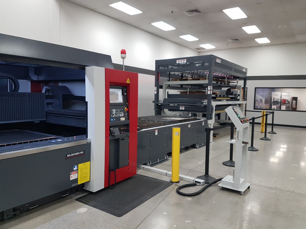 AkhurstMetal's tweet photo. We’re at @mc_mits' Technology Center in Cypress, CA this week for an extensive training session on their line of lasers, automation, press brakes, and shears! https://t.co/5G7xOTcVs6