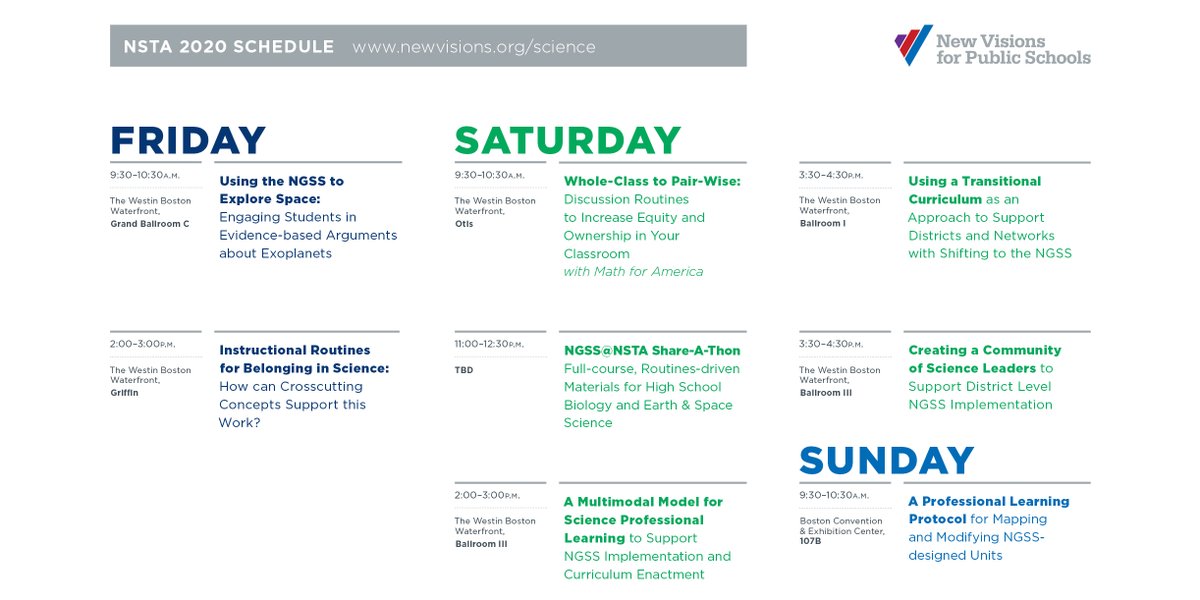 Dora_Kastel's tweet photo. Check out the #NVscience schedule for #NSTA20 in Boston! @NewVisionsNYC will engage participants in sessions related to our work w/ #ngss designed curriculum & routines to support equity & belonging. You can also join us to learn more about our approach to PL for Ts & leaders! https://t.co/9emSRjbBVo