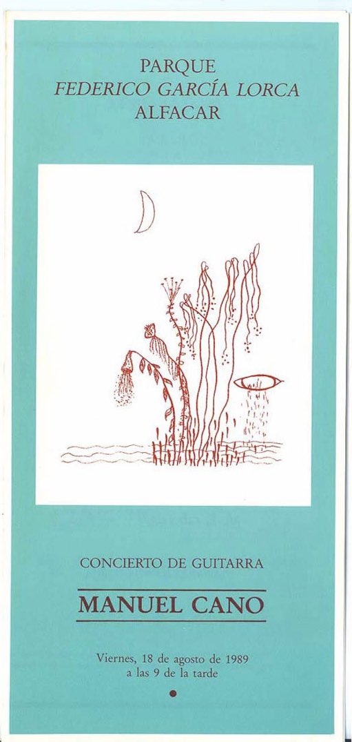Me viene a la cabeza aquel 18 de agosto de 1989, cuando Manolo Cano actuó en el Parque Federico García Lorca de Alfacar en una velada mágica en la que el rumor de la cascada y su guitarra nos emocionó profundamente 
#JuandeLoxa
