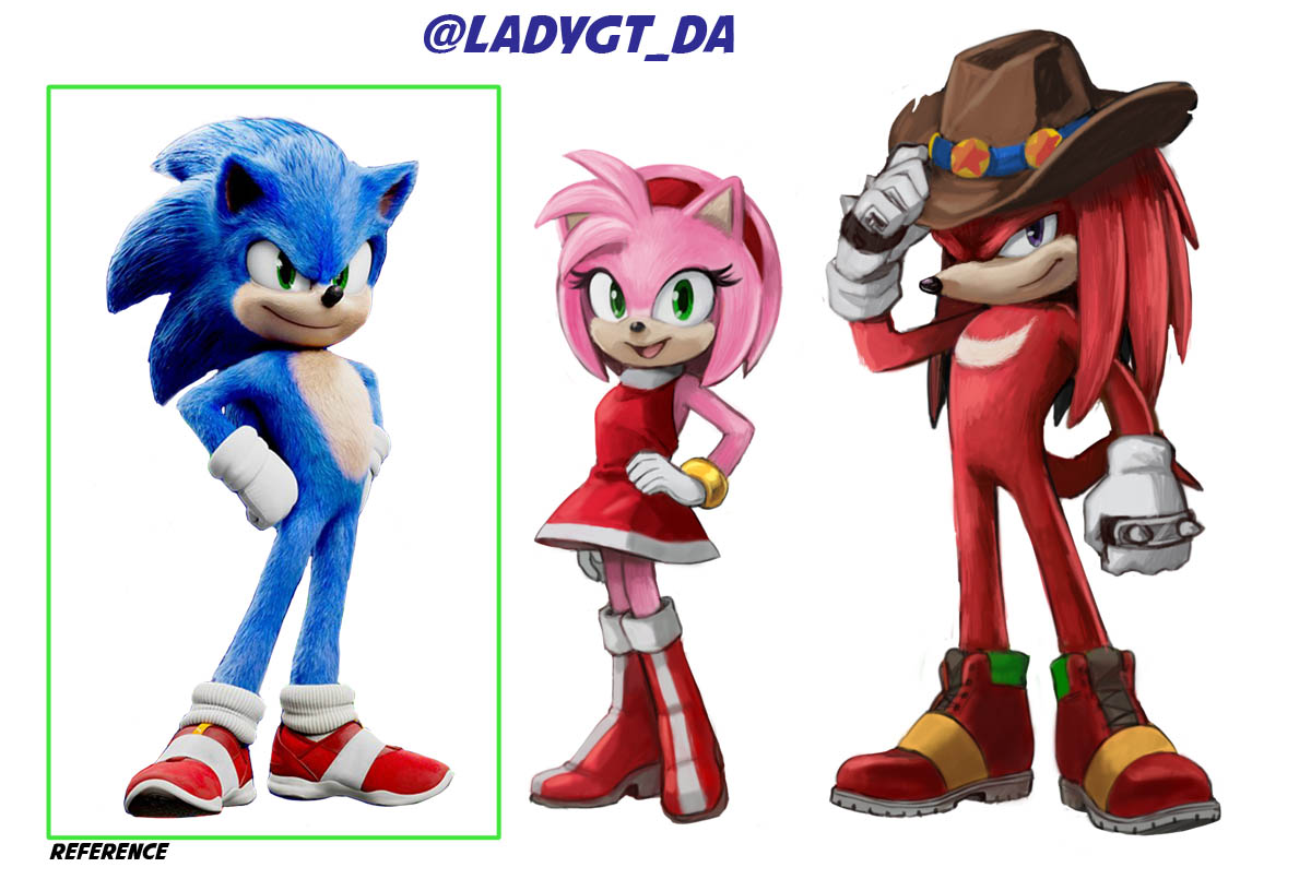 My version of Amy and Knuckles in Sonic Movie style 😊#SonicMovie