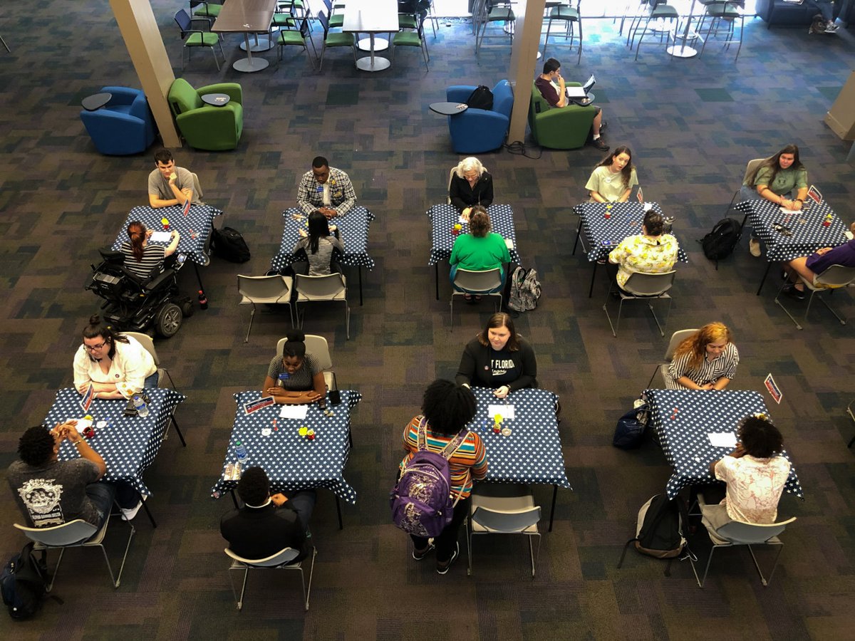 Ten Tables 2020 kicked off at <a href="/UWF/">UWF</a>, where students and faculty engaged in civil discourse about some of today's most divisive issues.