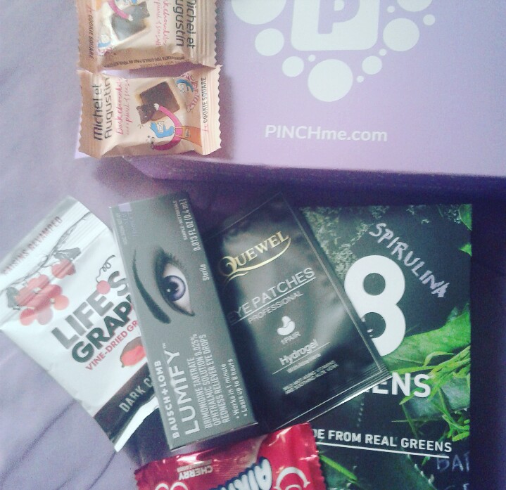 ElleakaL's tweet photo. New @pinchme box just arrived! 🙂💜 #PINCHmeFreeSample https://t.co/NZA8EqHSnP