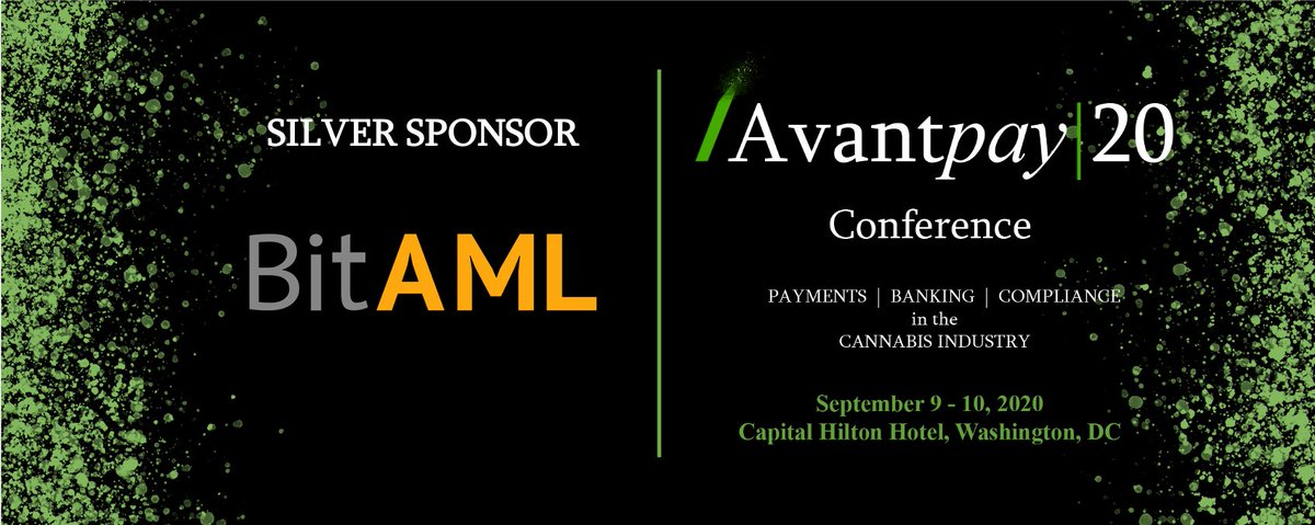 pbcconference_'s tweet photo. Thank you to Silver Sponsor @BitAML, for joining us at The Avantpay|20 Conference, the B2B conference for #payments, #banking, &amp; #compliance in the #cannabis industry. Join @AML_Report  &amp; team on Sep 9-10, 2020, in Washington DC, https://t.co/yyM3IFNJel

#crypto #paywithcrypto https://t.co/MlL3pANUHI