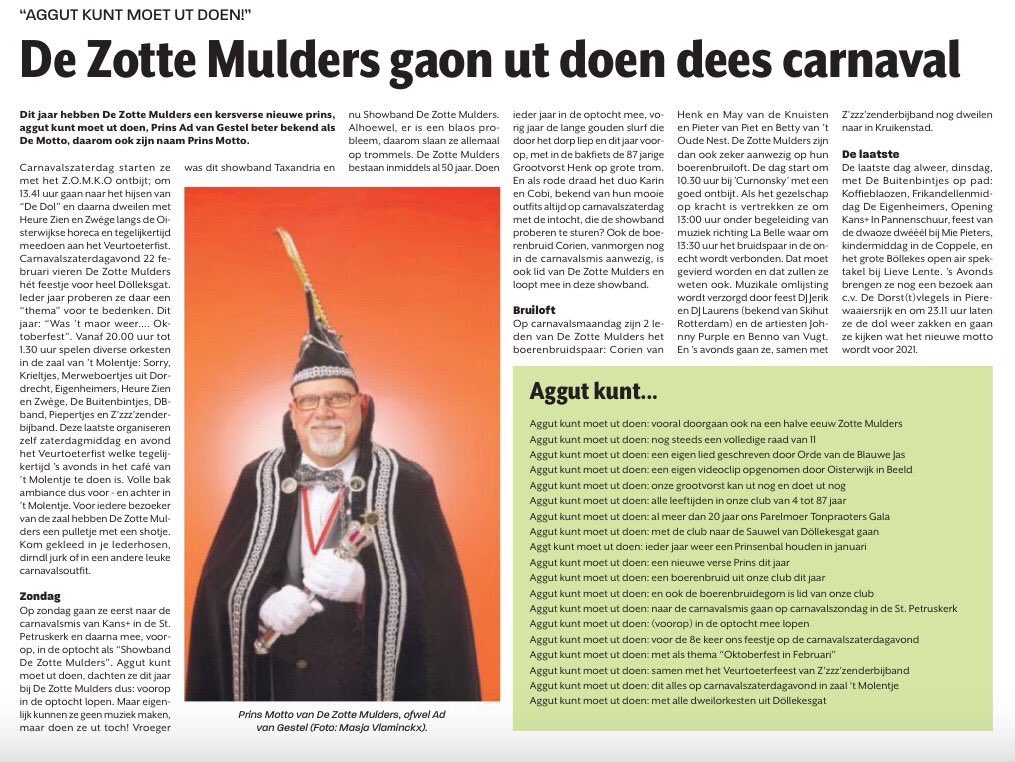 #Carnaval #dollekesgat #oisterwijk #zottemulders